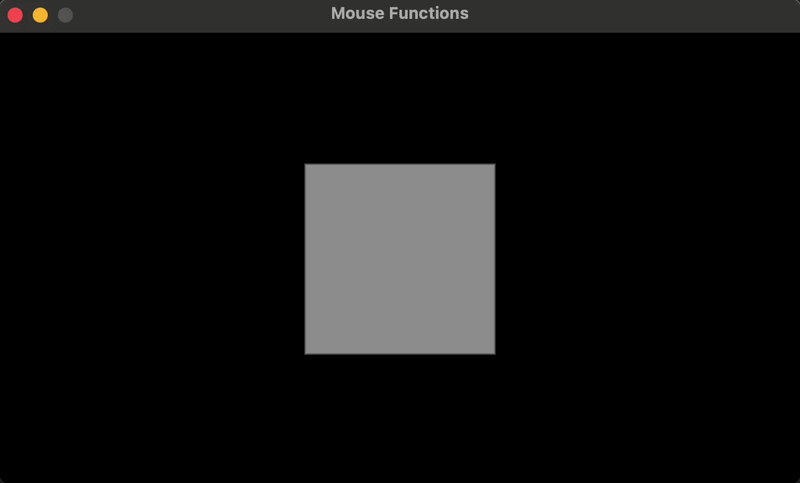 animation of a draggable gray square on a black background