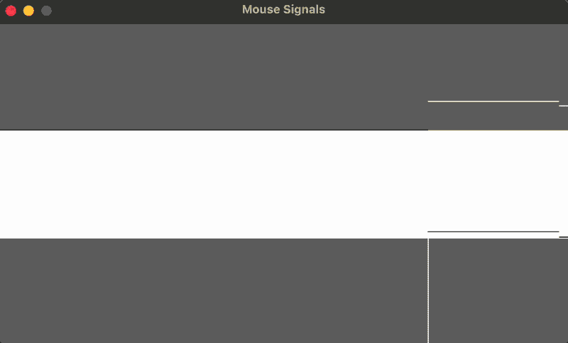 animation of three waveforms tracking mouse movement and clicks
