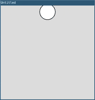 a ball falls down the window