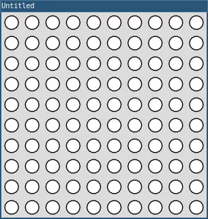 a grid of circles