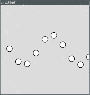 a wave of circles move up and down in a pulse