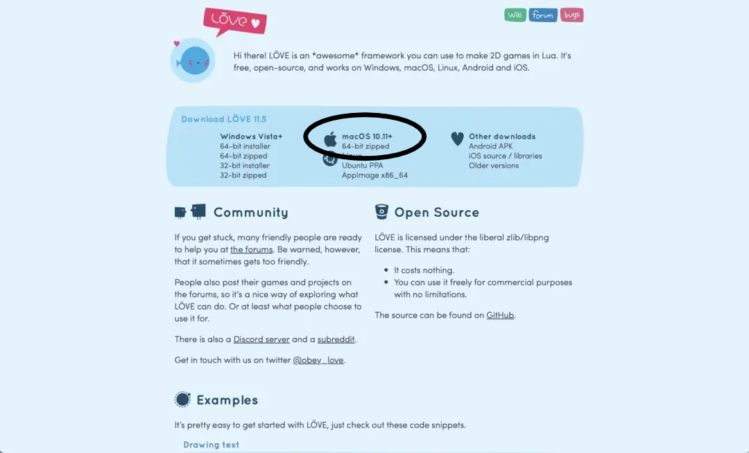 Love2d website with downloads Love2d website with downloads