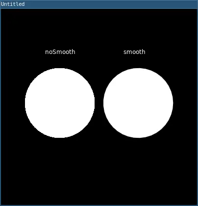 noSmooth() and smooth() example